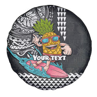 Hawaii Pineapple Surfing Kakau Tribal Personalised Spare Tire Cover LT03 - Polynesian Pride