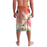 Hawaiian and Japanese Culture Together Lavalava Kakau Art Tattoo with Cranes and Sakura Spring Vibe - Polynesian Pride