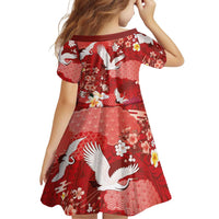 Hawaiian and Japanese Culture Together Family Matching Mermaid Dress and Hawaiian Shirt Red Ohia Lehua Plumeria and Sakura Blooming LT03 - Polynesian Pride