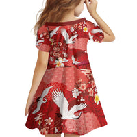 Hawaiian and Japanese Culture Together Family Matching Off Shoulder Maxi Dress and Hawaiian Shirt Red Ohia Lehua Plumeria and Sakura Blooming LT03 - Polynesian Pride