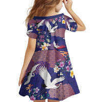 Hawaiian and Japanese Culture Together Family Matching Mermaid Dress and Hawaiian Shirt Blue Ohia Lehua Plumeria and Sakura Blooming - Polynesian Pride