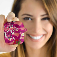 Hawaiian and Japanese Culture Together AirPods Case Pink Ohia Lehua Plumeria and Sakura Blooming - Polynesian Pride