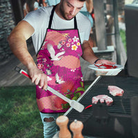 Hawaiian and Japanese Culture Together Apron Pink Ohia Lehua Plumeria and Sakura Blooming - Polynesian Pride