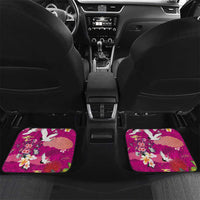 Hawaiian and Japanese Culture Together Car Mats Pink Ohia Lehua Plumeria and Sakura Blooming - Polynesian Pride