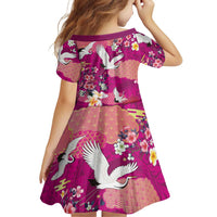 Hawaiian and Japanese Culture Together Family Matching Mermaid Dress and Hawaiian Shirt Pink Ohia Lehua Plumeria and Sakura Blooming LT03 - Polynesian Pride