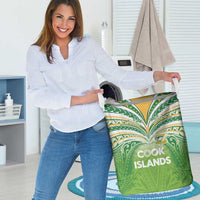 Cook Islands Rugby League Laundry Basket Tatau Tribal Motifs-Light Green Color - Polynesian Pride