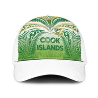 Cook Islands Rugby League Baseball Net Cap Tatau Tribal Motifs-Light Green Color - Polynesian Pride