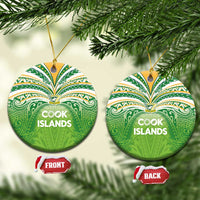 Cook Islands Rugby League Ceramic Ornament Tatau Tribal Motifs-Light Green Color - Polynesian Pride