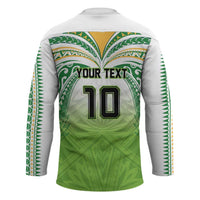 Custom Cook Islands Rugby League Hockey Jersey Tatau Tribal Motifs-Light Green Color - Polynesian Pride