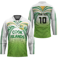 Custom Cook Islands Rugby League Hockey Jersey Tatau Tribal Motifs-Light Green Color - Polynesian Pride