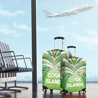 Cook Islands Rugby League Luggage Cover Tatau Tribal Motifs-Light Green Color - Polynesian Pride