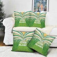Cook Islands Rugby League Pillow Cover Tatau Tribal Motifs-Light Green Color - Polynesian Pride