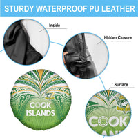 Cook Islands Rugby League Spare Tire Cover Tatau Tribal Motifs-Light Green Color - Polynesian Pride