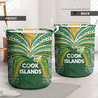 Cook Islands Rugby League Laundry Basket Tatau Tribal Motifs-Dark Green Color - Polynesian Pride