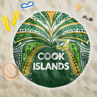 Cook Islands Rugby League Beach Blanket Tatau Tribal Motifs-Dark Green Color - Polynesian Pride