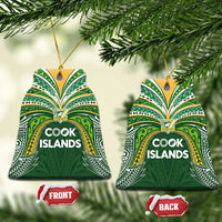 Cook Islands Rugby League Ceramic Ornament Tatau Tribal Motifs-Dark Green Color - Polynesian Pride