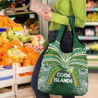 Cook Islands Rugby League Grocery Bag Tatau Tribal Motifs-Dark Green Color - Polynesian Pride