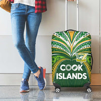 Cook Islands Rugby League Luggage Cover Tatau Tribal Motifs-Dark Green Color - Polynesian Pride