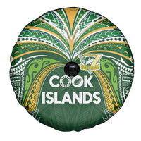 Cook Islands Rugby League Spare Tire Cover Tatau Tribal Motifs-Dark Green Color - Polynesian Pride