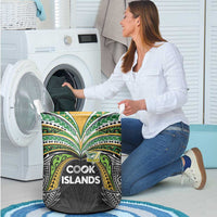 Cook Islands Rugby League Laundry Basket Tatau Tribal Motifs-Black Color - Polynesian Pride