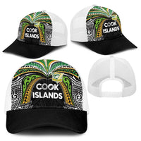 Cook Islands Rugby League Baseball Net Cap Tatau Tribal Motifs-Black Color LT03 - Polynesian Pride