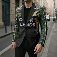 Custom Cook Islands Rugby League Blazer Tatau Tribal Motifs-Black Color - Polynesian Pride