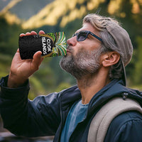 Custom Cook Islands Rugby League 4 in 1 Can Cooler Tumbler Tatau Tribal Motifs-Black Color - Polynesian Pride