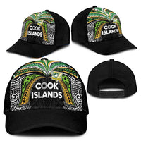 Cook Islands Rugby League Classic Cap Tatau Tribal Motifs-Black Color LT03 - Polynesian Pride
