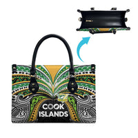Cook Islands Rugby League Leather Bag Tatau Tribal Motifs-Black Color - Polynesian Pride