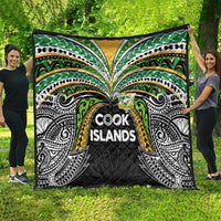 Cook Islands Rugby League Quilt Tatau Tribal Motifs-Black Color - Polynesian Pride