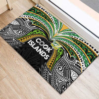 Cook Islands Rugby League Rubber Doormat Tatau Tribal Motifs-Black Color - Polynesian Pride