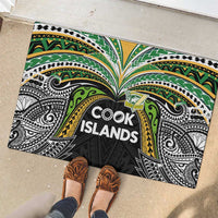 Cook Islands Rugby League Rubber Doormat Tatau Tribal Motifs-Black Color - Polynesian Pride