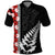 New Zealand ANZAC Day Polo Shirt Soldier Silver Fern with Red Poppies Flower Maori Style LT03 Black - Polynesian Pride