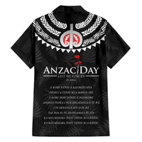 New Zealand ANZAC Day Family Matching Off Shoulder Long Sleeve Dress and Hawaiian Shirt Lest We Forget Haka Dance Respect LT03 - Polynesian Pride