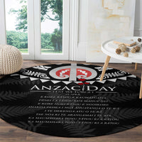 New Zealand ANZAC Day Round Carpet Lest We Forget Haka Dance Respect LT03 - Polynesian Pride