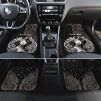 Custom New Zealand Women's Day Car Mats Maori Tribal Girl and Silver Fern Pattern