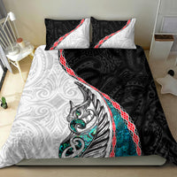 New Zealand Bedding Set Manaia Fern and Koru Maori Pattern