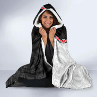 New Zealand Hooded Blanket Manaia Fern and Koru Maori Pattern
