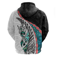 New Zealand Hoodie Manaia Fern and Koru Maori Pattern LT03 - Polynesian Pride