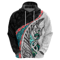 New Zealand Hoodie Manaia Fern and Koru Maori Pattern LT03 - Polynesian Pride