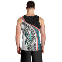 New Zealand Men Tank Top Manaia Fern and Koru Maori Pattern LT03 - Polynesian Pride