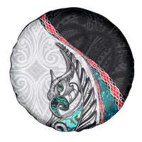 New Zealand Spare Tire Cover Manaia Fern and Koru Maori Pattern LT03 - Polynesian Pride