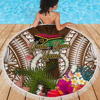 Vanuatu Selebretem 44th Indipendens Dei Beach Blanket Yumi Pig Tusk and Namele Fern