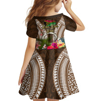 Vanuatu Selebretem 44th Indipendens Dei Family Matching Tank Maxi Dress and Hawaiian Shirt Yumi Pig Tusk and Namele Fern