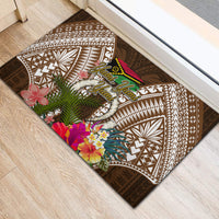 Vanuatu Selebretem 44th Indipendens Dei Rubber Doormat Yumi Pig Tusk and Namele Fern