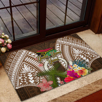 Vanuatu Selebretem 44th Indipendens Dei Rubber Doormat Yumi Pig Tusk and Namele Fern