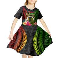 Vanuatu Independence Day Kid Short Sleeve Dress Tugeta Yumi Selebretem Indipendens Dei