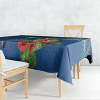 Personalised Fiji Independence Day Tablecloth Fijian Coat of Arms Palm and Hibiscus Tapa Pattern