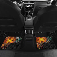 New Zealand and Australia Together Car Mats Maori Tattoo Paua Shell mix Aboriginal Pattern