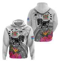 Fiji Iguana Hoodie Tapa Tribal Tattoo and Hibiscus LT03 - Polynesian Pride